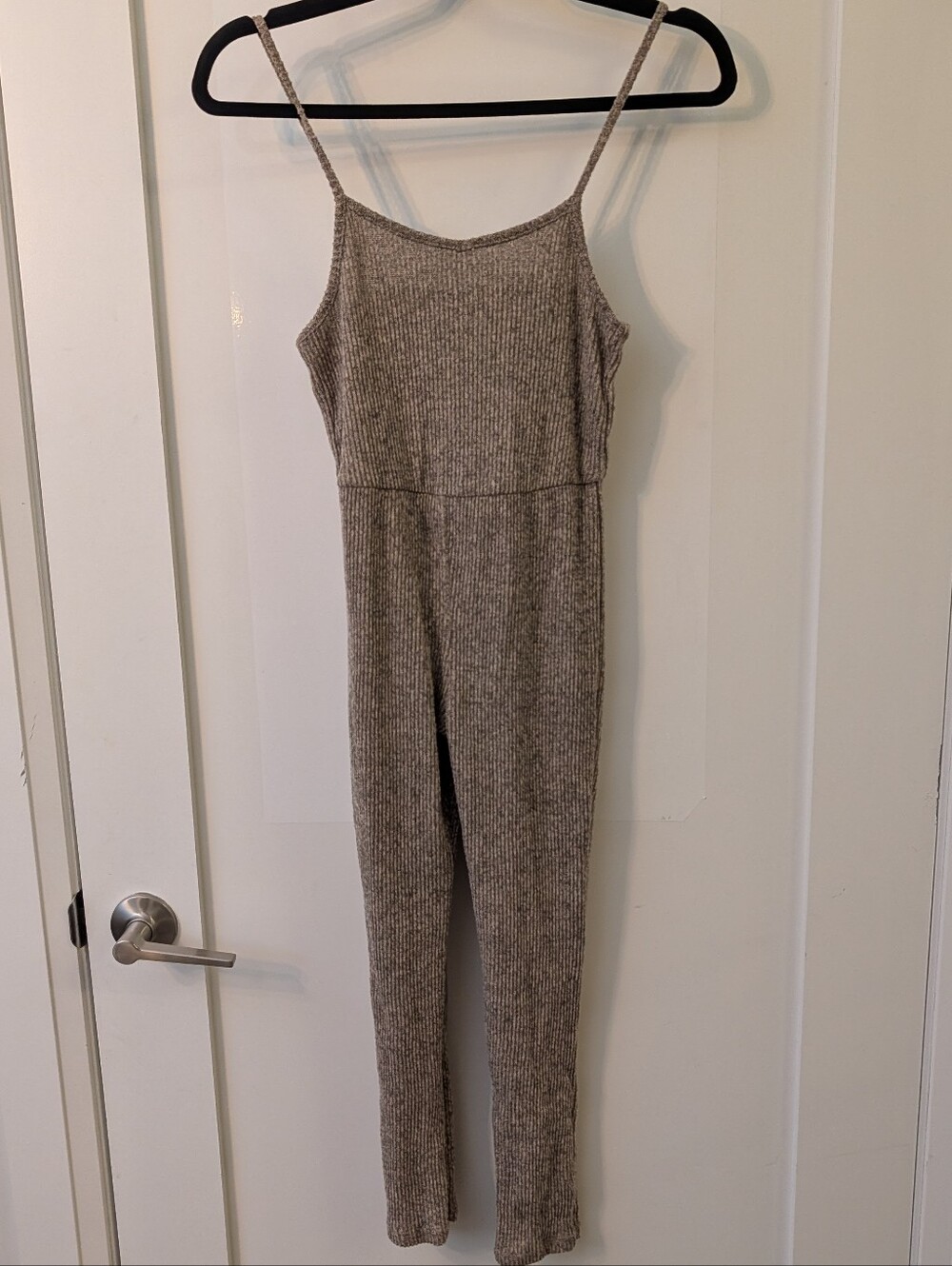 Paper Doll Ribbed Knit Romper Jumpsuit